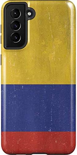 Skinit Pro Phone Case Compatible with Galaxy S21 Plus 5G - Colombia Flag Distressed Design