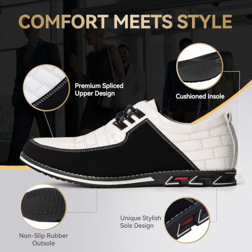 Image of Mens Dress Shoes Casual Business Oxford Derby Orthopedic Leather Shoes Simple Lace-up Walk Loafers Flats Shoes for Men
