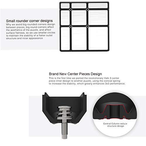 Maomaoyu Zauberwürfel Mirror Cube 3x3 3x3x3 Spiegel Magischer Würfel Puzzle Zauberwürfel Speed Silber