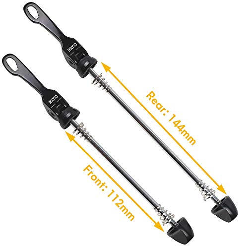 Cyclingdeal - Front 100Mm Rear 130Mm - Road Bike Bicycle Quick Release Skewers - Axles Set Replacement - Qr Lever Set - For Bike Wheel Hub #TOP1