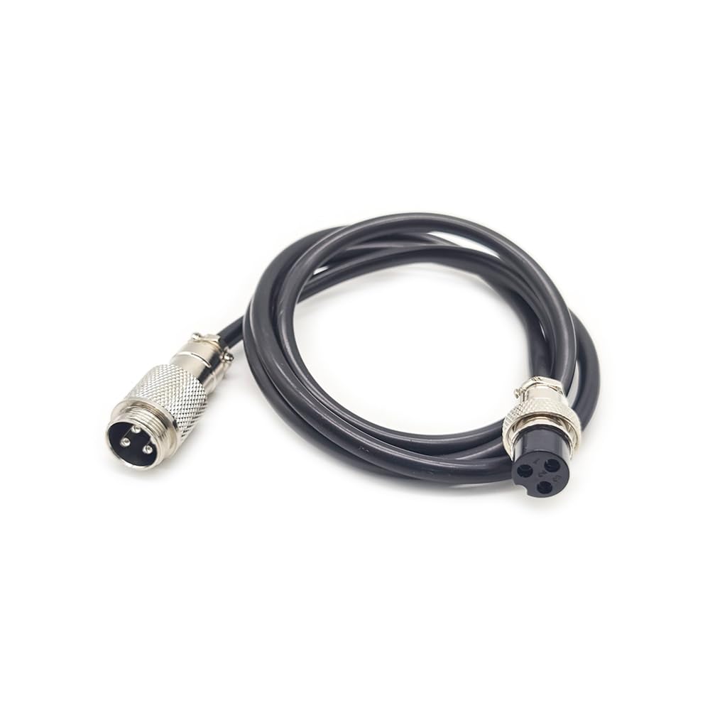 10 unids GX16 3 pines cable cable cable enchufe de aire macho a hembra aviación conector conjunto de cables 1 m