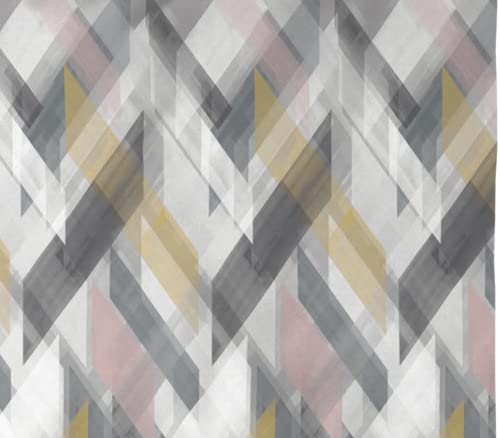 Image of DDECOR - Atlas Abstract 144 TC Double Bedsheet Set with Two Pillow Covers - Grey