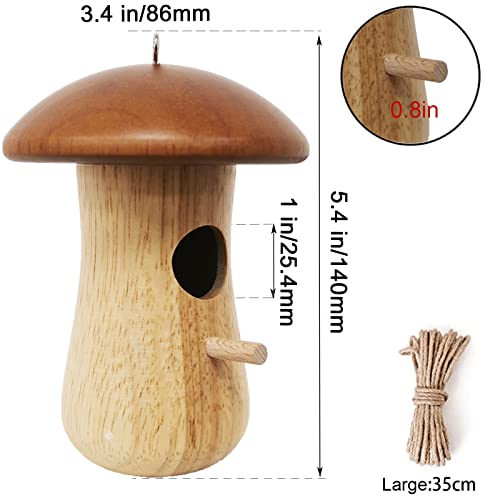 Gleenfit Casa de Beija-Flor, Casas de Beija-Flor de Cogumelo para Fora para Nidificação, Ninho de Be