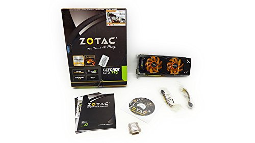 Zotac ZT-70301-10P GeForce GTX 770 - Scheda grafica GeForce GTX 770, 4096 x 2160 pixel, 1059 MHz, GDDR5-SDRAM, 256 Bit, 7010 MHz, colore: nero - Scheda video - Immagine 1
