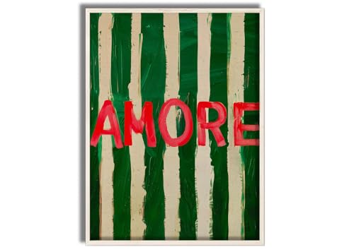 ZNC&ZNN Eclectic Wall Art Psychedelic Decor Green Vintage Kitchen...