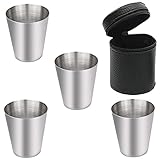 【Edelstahlbecher Set】Mit diesem Set aus 4 Edelstahlbecher haben Sie genug, um alle Ihre Gäste zu versorgen oder Ihre Home-Bar-Sammlung zu erweitern. Eine großartige Geschenkidee für Freunde und Familie.