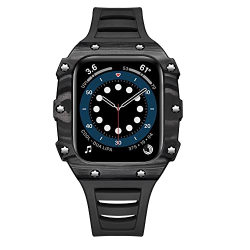 Bracelet Apple Watch Series 8 style sport chic étui carbone pour toutes vos réunions d'affaires