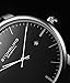 Stuhrling Original Men’s 40 mm Ultra-Slim Black Dial Dress Watch with Calfskin Leather Strap, Date Display – Minimalist Analog Wristwatch