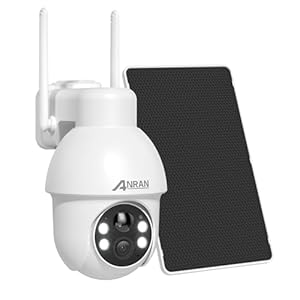 ANRAN 4K Solar Überwachungskamera Aussen WiFi, 8MP Ultra HD 360°PTZ Kamera, Farbnachtsicht, 2-Weg... Bewegungserkennung, Personen... per Infrarot Intelligenter Alarm, IP66, Für Alexa