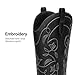 DREAM PAIRS Cowboy Boots for Women Cowgirl Western Boots Fashion Embroidery Stitched Chunky Heel Mid Calf Boots,Size 7,Black-Pu,DWUMMB2504
