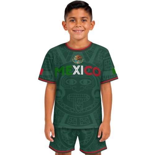Mexico Jersey Kids for Boys & Girls Mexico Youth Soccer Jersey Set 5 (S)