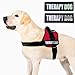 Albcorp Reflective Therapy Dog Vest Harness, Woven Nylon, Adjustable Service Animal Jacket, with 2 Hook and Loop Therapy Dog Removable Patches. Red, Large