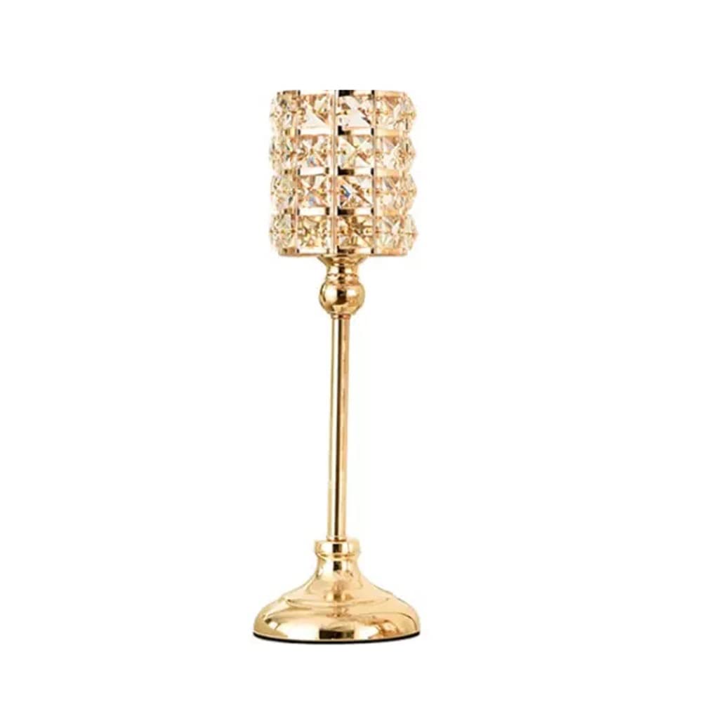 HTTGDGDH Crystal Candlestick Ornaments Nordic Romantic Home Decorations Candlelight Dinner Prop Lamp,D-8.5 * 36.5cm