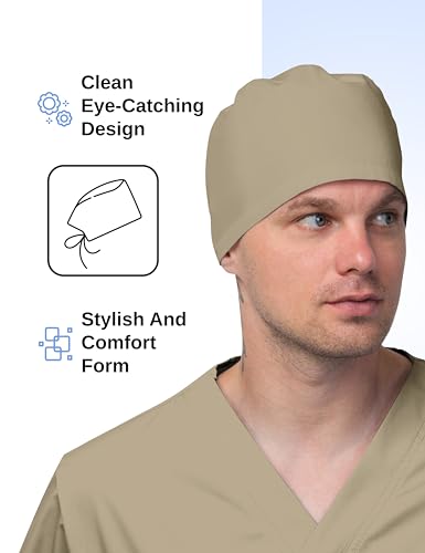 Image of Solid Working Cap Scrub Cap for Women and Men Unisex Surgical Cap Comfortable and Stylish Scrub Hat
