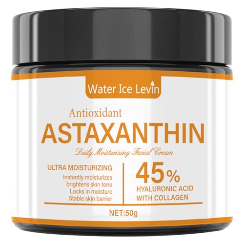 2PCS Astaxanthin Face Cream Anti-Aging Face Moisturizer For Reduce Wrinkles & Fine Lines Daily Repair Facial Moisturizing Cream for Women and Men Antioxidant and Nourish All Skin Types