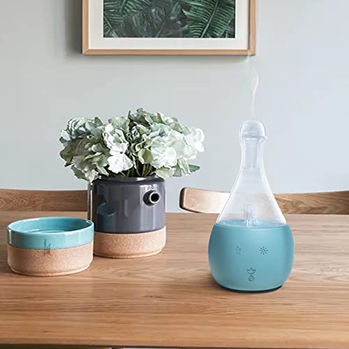 Pure Essential Oil Nebulizing Diffuser Made Of Wood And Glass. Waterless Oil Diffuser, No Heat, No Plastic Oil Contact, Classic Decorative Aromatherapy Vaporizer For Home Or Healthcare Practice. #TOP7