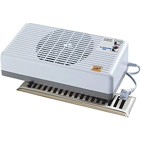 Suncourt Equalizer EQ2 Manual Electric Bedroom Air Conditioner Vent Booster, Energy Efficient AC Register Booster, Improved Air Flow for Better Indoor Heating and Cooling, White Cover