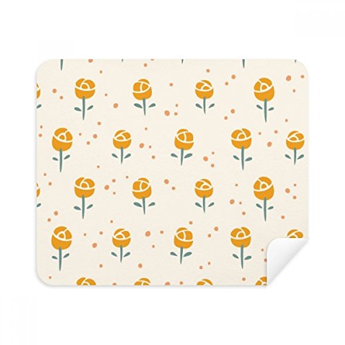 Chiffon de nettoyage pour écran et lunettes en daim à motif rose jaune x2