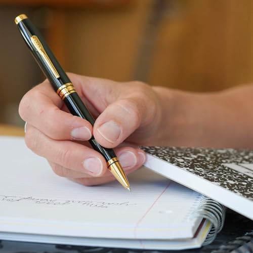 Image of Cross Coventry Gunmetal Gray Ballpoint Pen with Chrome Trim - Refillable, Medium Point, Black Ink, Luxury Gift Box