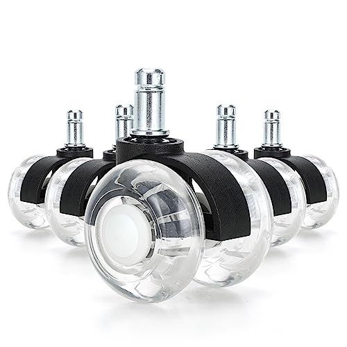 Roulettes pivotantes anti-blocage pour chaise de bureau 5 pouces spécial moquette