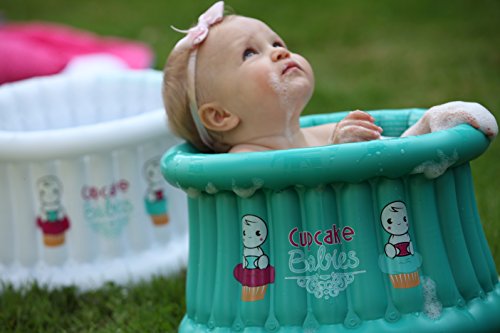 Baignoire bébé gonflable turquoise confortable de 0 à 12 mois - 2