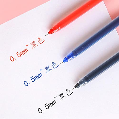 Rygrzj 0.5Mm Large Capacity Gel Pen Black Red Blue Ink Refills Rods Waterproof Gelpen F4A1 Exam Supplies Office For School Stationery #TOP3