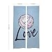 Love Volleyball Printed Door Curtain Insulated Doorway Curtains Hanging for Home Kitchen Door 57 X 17 Inch