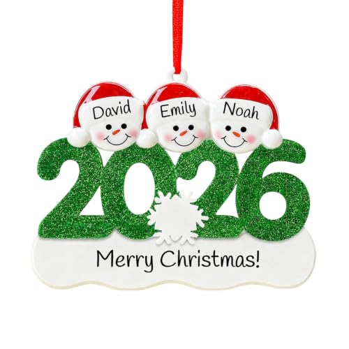 Personalized Snowman Family Christmas Ornament