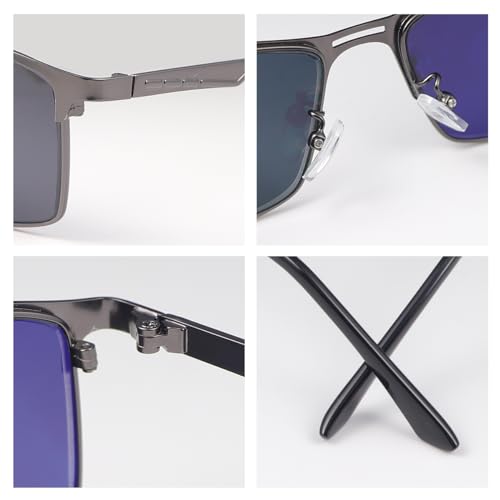 Polarized Nearsighted Sunglasses Tinted Gray for Men Women Myopia Distance Driving Glasses Shortsighted Eyeglasses Blue Light Blocking UV400 Protection Outdoor Shades Full-Rim Frame Anti Glare Eyewear3