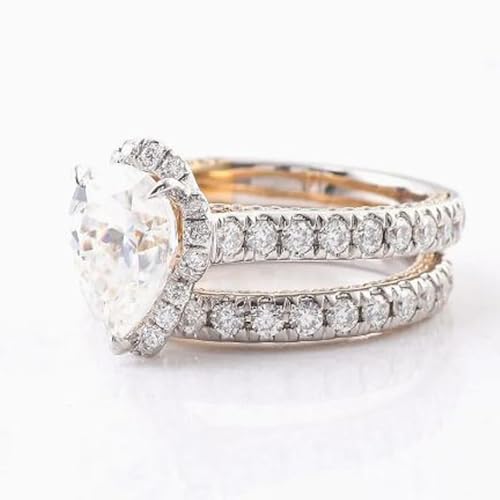 Bague moissanite DEF-VVS en argent massif, éclat d'exception - 3