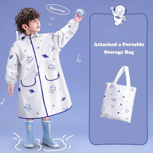 Image of Toddler Raincoats for Girls Boys Waterproof Rain Jacket Kids Rain Wear Children Rain Poncho XL Size