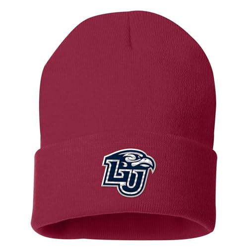 UGP Campus Apparel - BN508 - Liberty Flames Primary Logo - Sports Team Cuffed Beanie - One Size - Cardinal