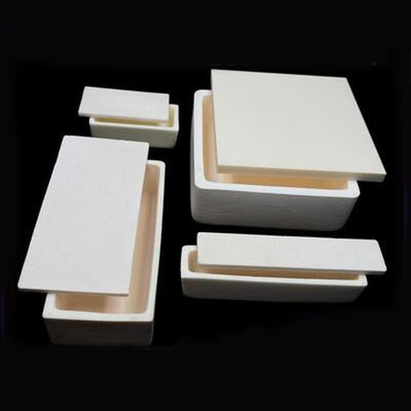 Generic 1pcs 50ml Square Alumina Crucible with Lid Laboratory High Temperature Resistant 1600 Tube Furnace Ark Corundum Crucible - (Length: 50mlx100mmx40mmx20mm)