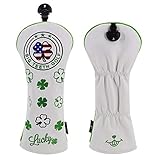 BIG TEETH Golf Head Covers Fairway Protector Headcover PU Leather with Interchangeable Number Tag