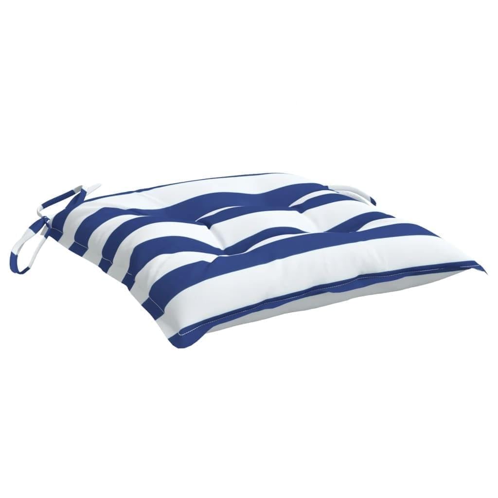 Coussin d'assise confortable à rayures marinières pour vos déjeuners de jardin ensoleillés