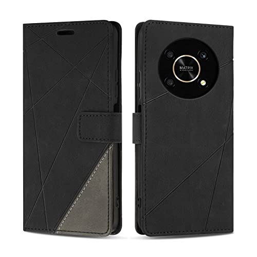 SONWO Case for Honor X9, Premium PU Leather Flip Wallet Case Cover with Magnetic Closure and Card Slots, Phone Case for Honor X9, Black