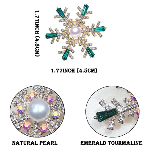 Snowflake Women Brooch Pins Jewelry - Flower Elegant Exquisite Art Brooches Pearl Petal Wedding Banquet Anniversary Birthday Brooch #TOP2