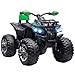 HOMCOM 12V Quad Elettrico per Bambini 3-5 Anni 3-8km/h, Auto Elettrica per Bambini con Doppi Motori, Ruote Larghe, Batteria 10AH, Musica, MP3, USB, Scheda TF, Fari e Pedale, 100x65x73 cm, Verde