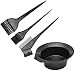Hair Dye Color Brush and Bowl Set, Hair Color Brush Mixing Bowl Kit Perfect Tools for Hair Tint Dying Coloring Applicator. (4 Piece set)