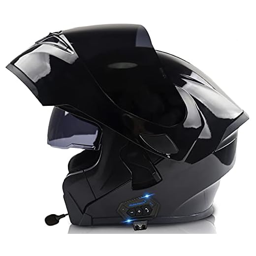Motorcykel Bluetooth -Hjälmar, Full Face Flip Up Dual Visors Modular Hjälmar, ECE -Godkänd Hjälm, Män Och Kvinnor MC -Hjälmar Avtagbar Hörlur För Samtal 10,M=57-58CM