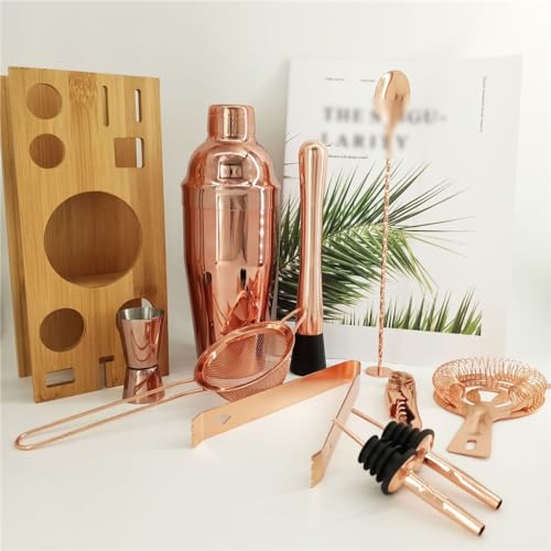 Coctelera de acero inoxidable con set mezclador miniatura 4