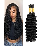 Human Braiding Hair Deep Wave Bulk Human Hair for Braiding No Weft Brazilian Curly Human Hair Ext...