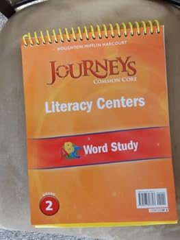 Spiral-bound Literacy Center Word Study Flip Chart Grade 2 (Journeys) Book