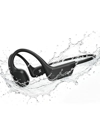Bone Conduction Headphones, IPX8 Waterproof Swimming Headphones, Open Ear Headphones with MP3 Mode 32GB Memory Up to 10 Hours Playtime, Bluetooth 6.0 Ear Buds Secure Fit for Running and Fitness
