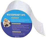 Butyl-Klebebänder Wasserdichtes Aluminum 1.6mmx10cmx5m, Professionelle Wasserdicht AluFolie Dichtungsband, Quicktape Verdicken Dichtband Reparaturset für Dachrinnen, Pool, Rohr, Dach, Wohnmobil