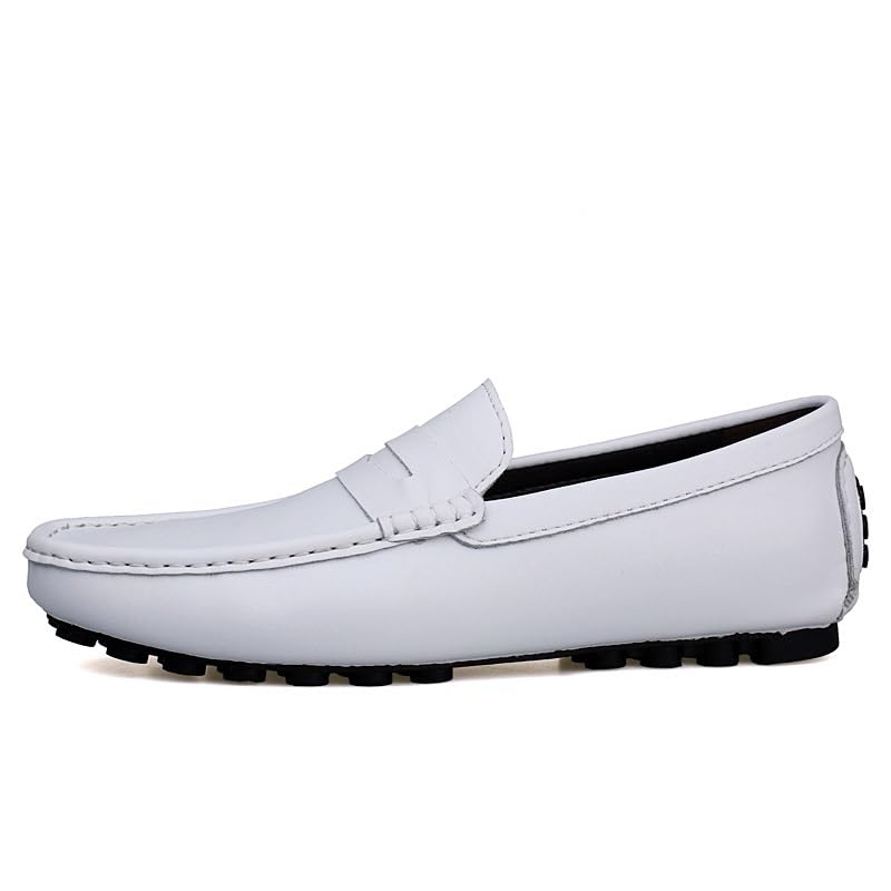 Men's Loafers Shoes Round Toe Leather Penny Driving Loafers Height Increasing Elevator 2in Flexible Comfortable Anti-Slip Walking Prom Slip-ons3