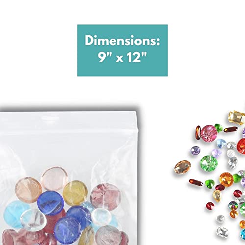 Clear Zipper Bag, Reclosable Poly Bags, 9 X 12 Inch, 4 Mil, 1000 Pack #TOP4