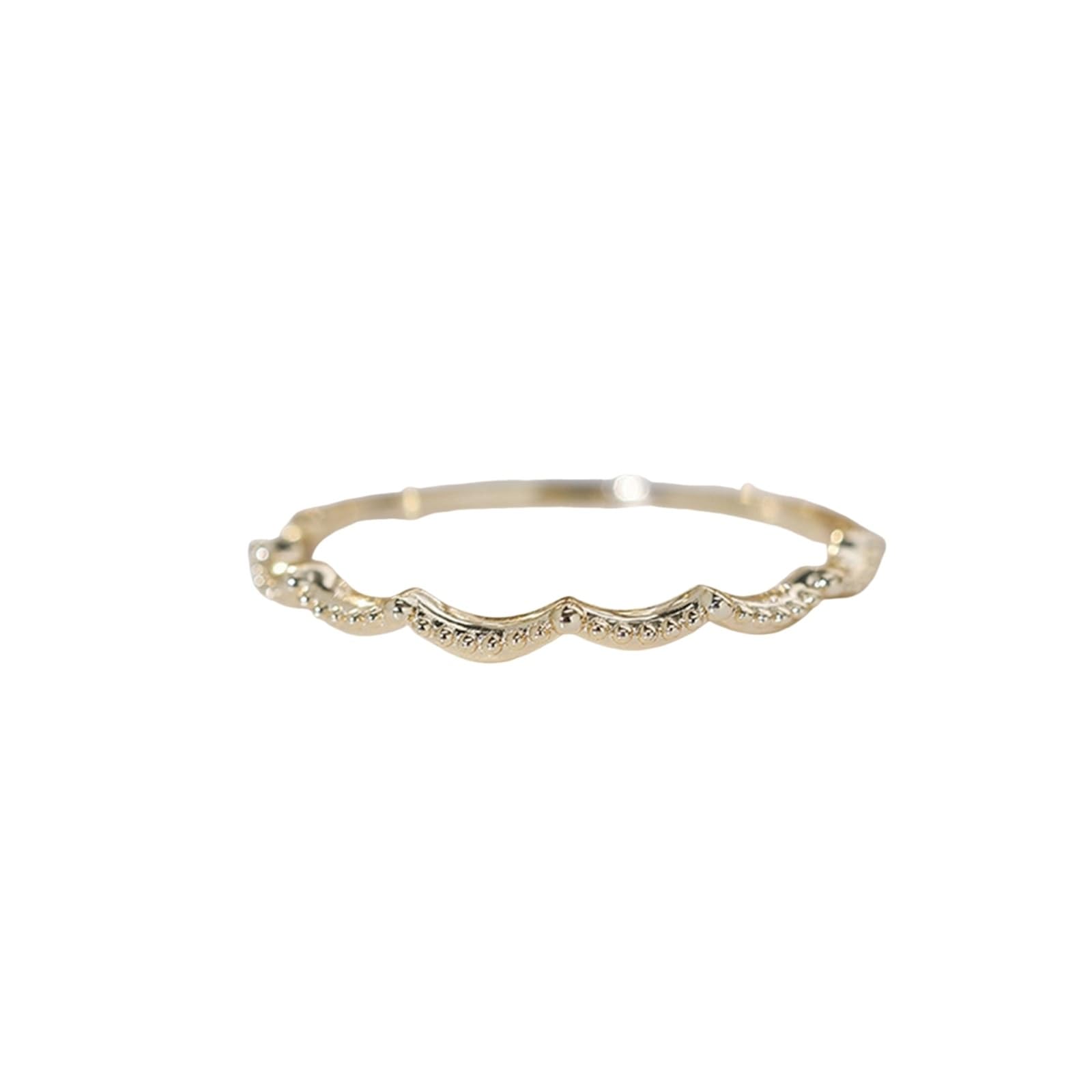 Anello solitario in vero oro 9 K/14 K/18 K, forma filigranata