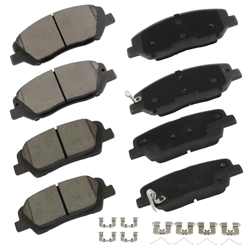Image of cciyu D1916 & D1917 Front Rear Ceramic Disc Brake Pads Kit For Hyundai For Santa Fe 2017-2018,For Hyundai For Santa Fe XL 2017-2019