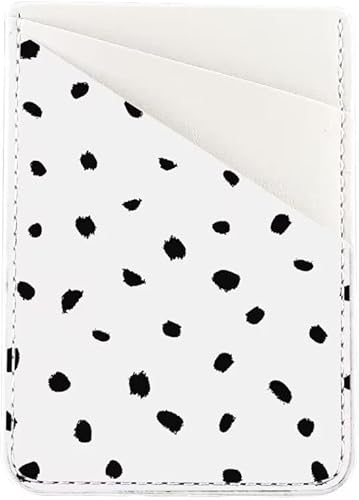 Cartera de cuero para teléfono con tarjetero para la parte posterior del teléfono, 3 capas de piel sintética, fundas para tarjetas, aptas para